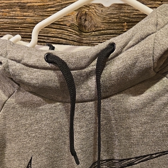 Nike Gray Hoodie with Sketch Swoosh - Picture 4 of 5